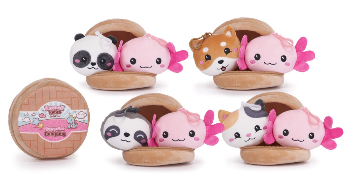 KAWAII CUTIES - Dumpling & 2 Bag Clips Plush