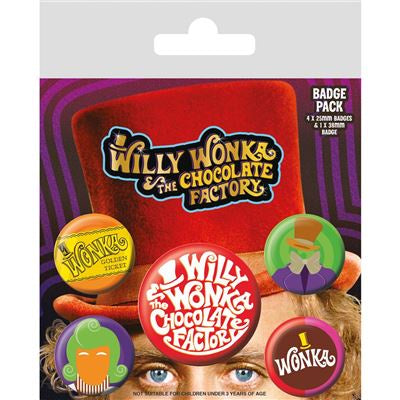 WILL WONKA AND THE CHOCOLATE FACTORY - Badge Pack