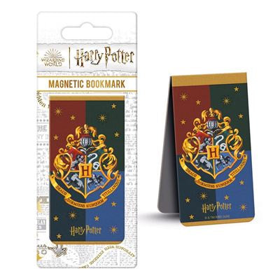 HARRY POTTER - Colourful Crest Hogwarts Magnetic Bookmark