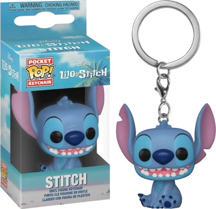 DISNEY LILO AND STITCH Stitch (Sitting) Funko Pocket Pop! Keychain