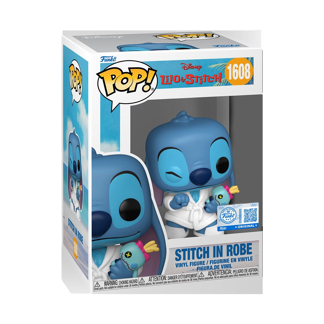 DISNEY : LILO & STITCH - Stitch In Robe #1608 Funko Pop!