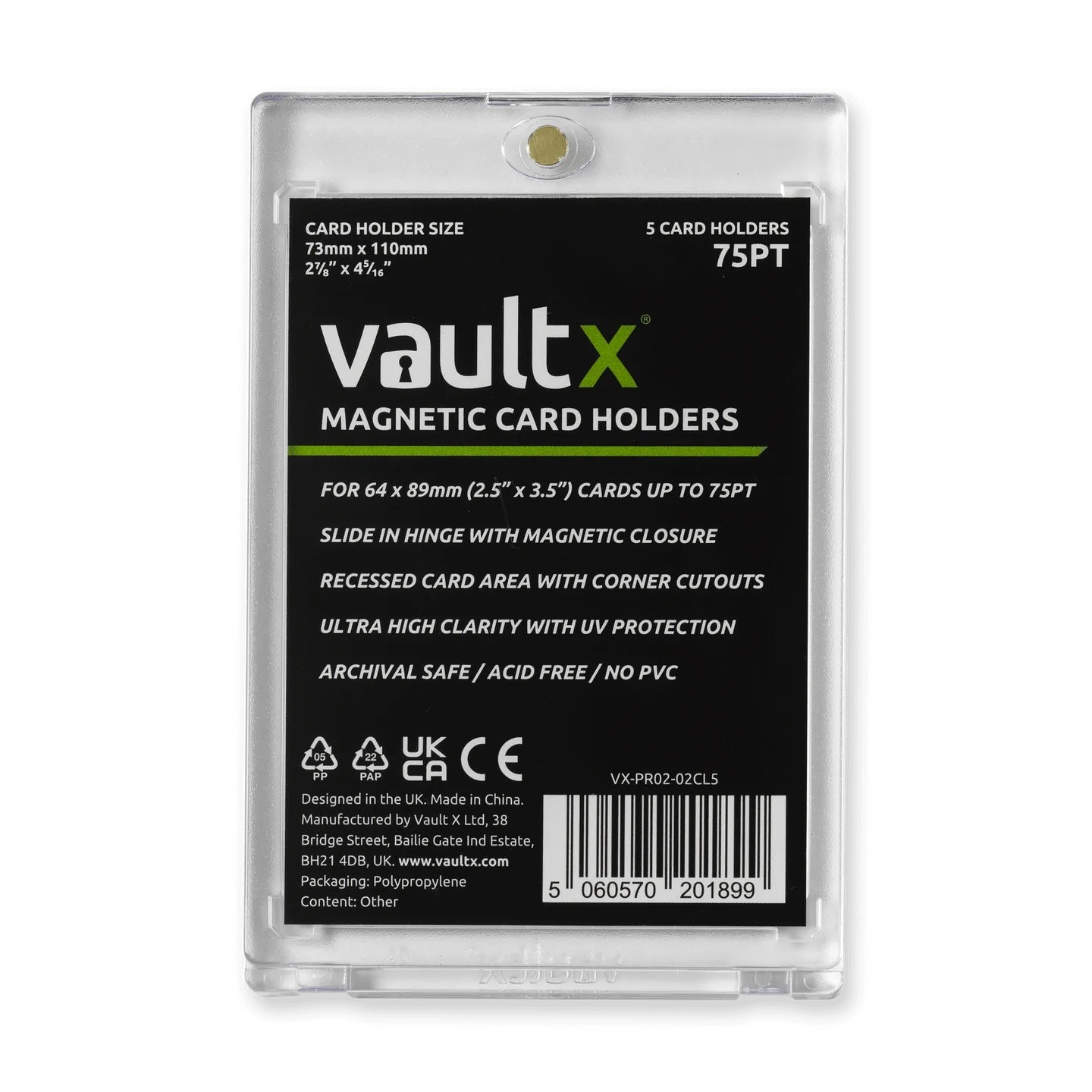 VAULT X - Magnetic Card Holders 75pt (5 Pack)