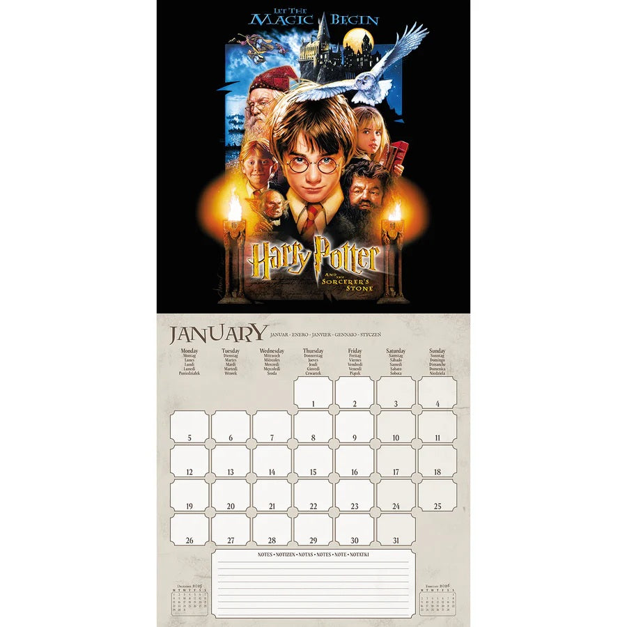 HARRY POTTER - Movie Poster Artwork 2026 Calendar