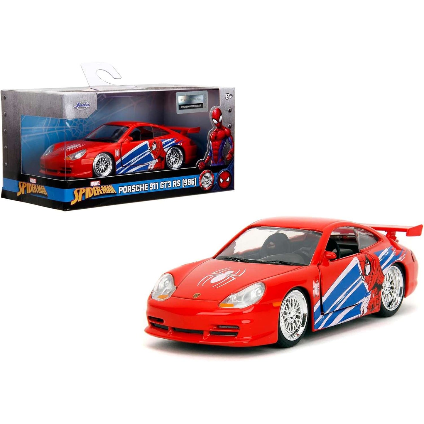 MARVEL : SPIDER-MAN - Porche 911 GT3 RS (996) Jada Diecast 1:32 Car
