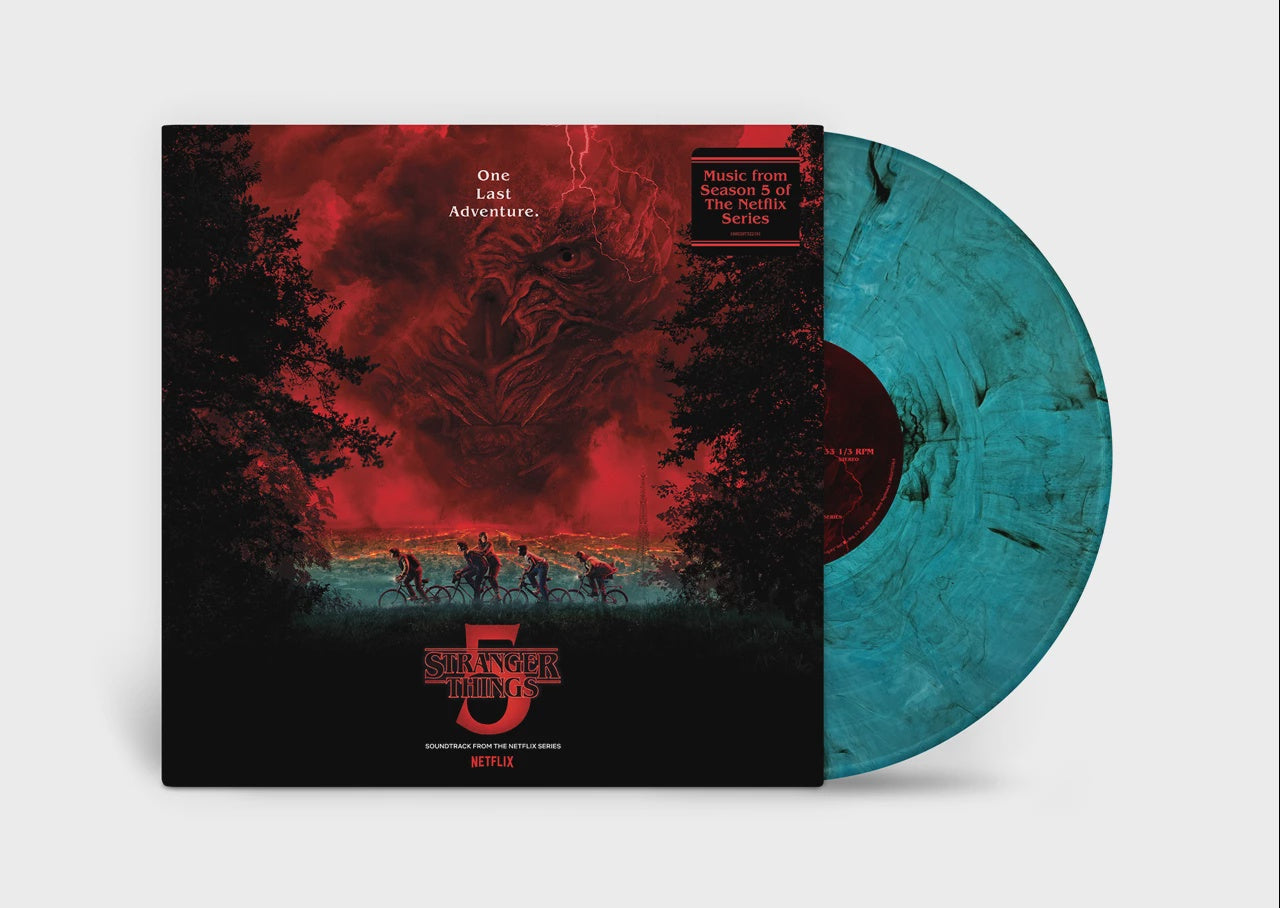 STRANGER THINGS - Season 5 Soundtrack Sea Blue Smoke Coloured Limited Edition Vinyl Album