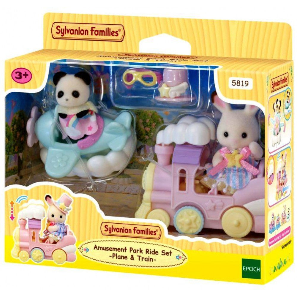 SYLVANIAN FAMILIES - Amusement Park Ride Set - Plane & Train