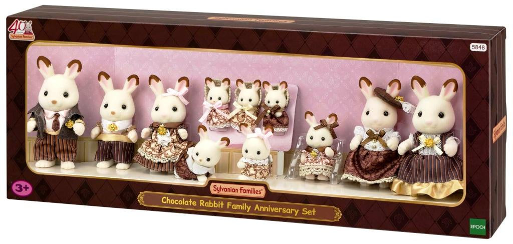 SYLVANIAN FAMILIES - 40th Anniversary Chocolate Rabbit Family 11-figure Anniversary Set