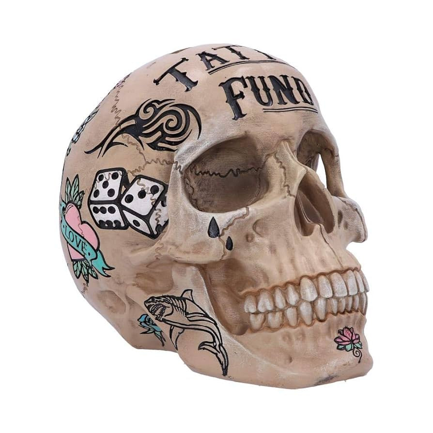 NEMESIS NOW - Tattoo Fund Skull Money Bank