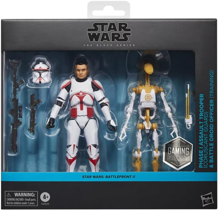 STAR WARS : BATTLEFRONT II - Phase I Assault Trooper and Battle Droid Officer Hasbro Black Series Action Figure