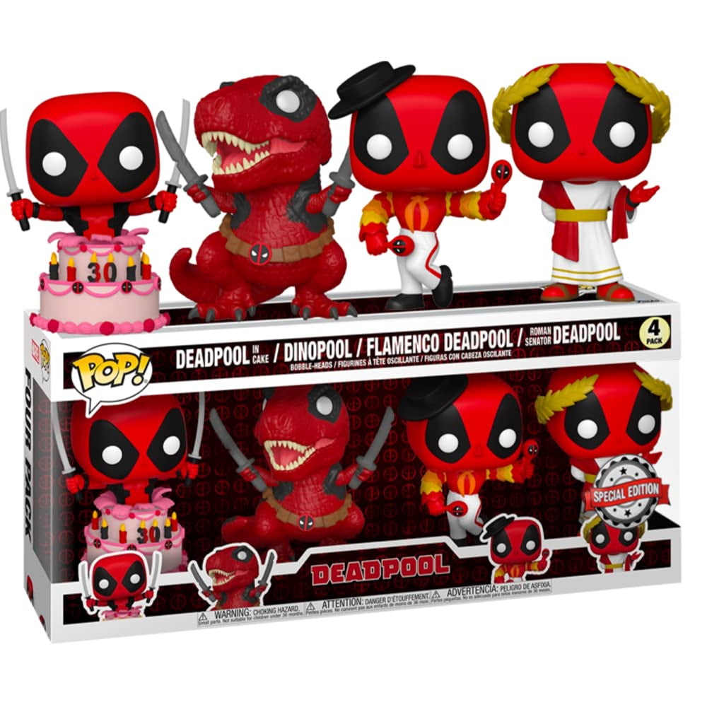MARVEL : DEADPOOL - Funko Pop! 4 Pack
