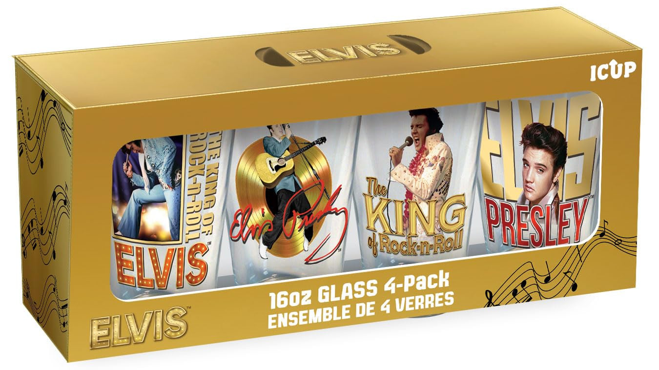 ELVIS PRESLEY - Pint Glass 4 pack