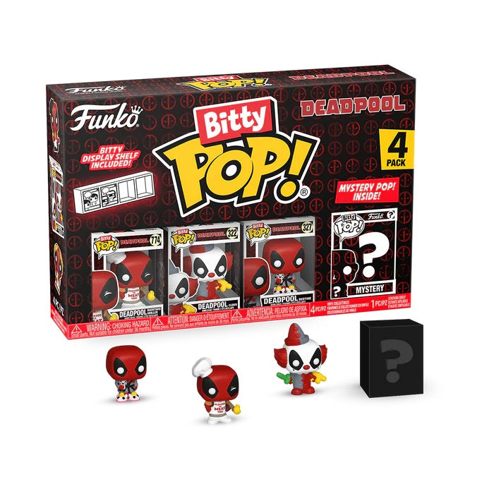 MARVEL : DEADPOOL - BBQ Master Funko Bitty Pop! 4 Pack