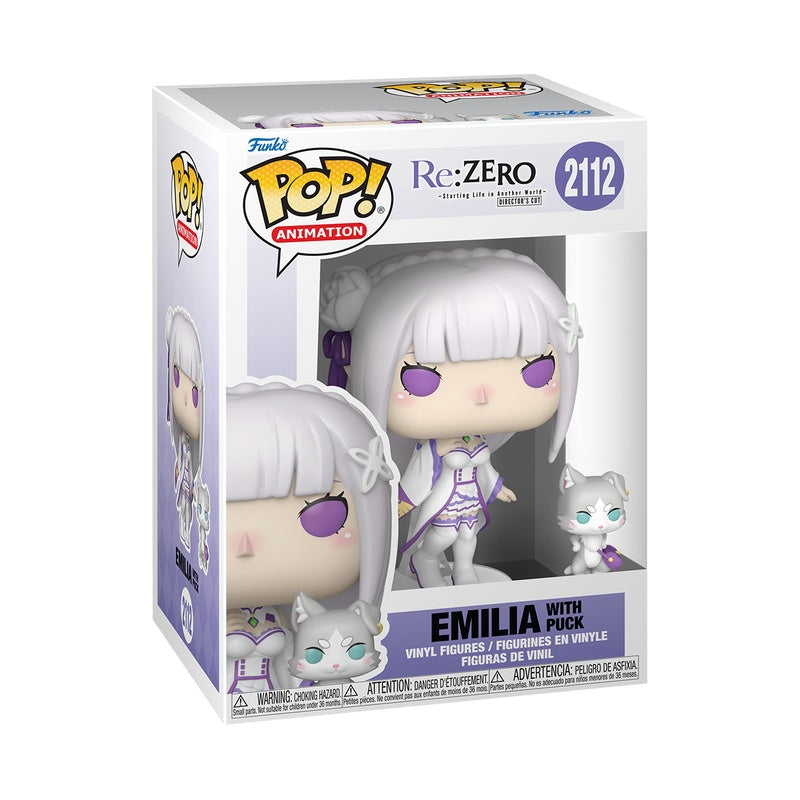 RE : ZERO : STARTING LIFE IN ANOTHER WORLD - Emilia With Puck #2112 Funko Pop!