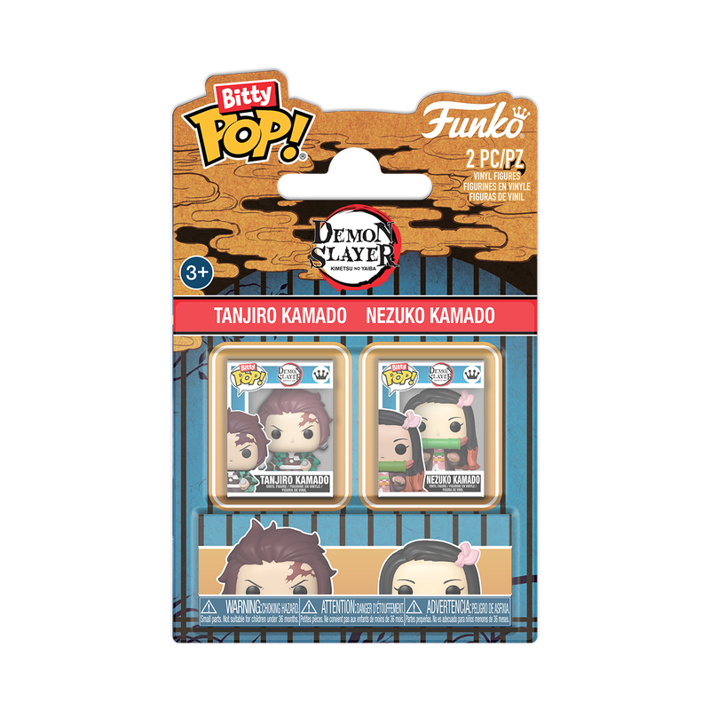 DEMON SLAYER - Tanjiro Kamado & Nezuko Kamado Funko Bitty Pop! 2-Pack