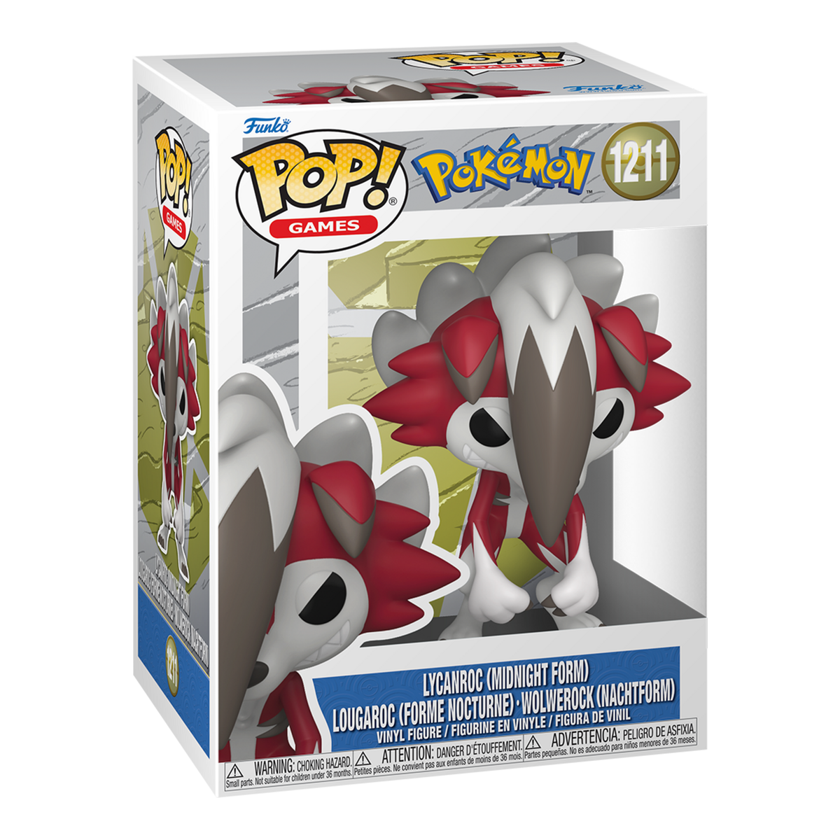 POKEMON - Lycanroc ( Midnight Form) #1211 Funko Pop!