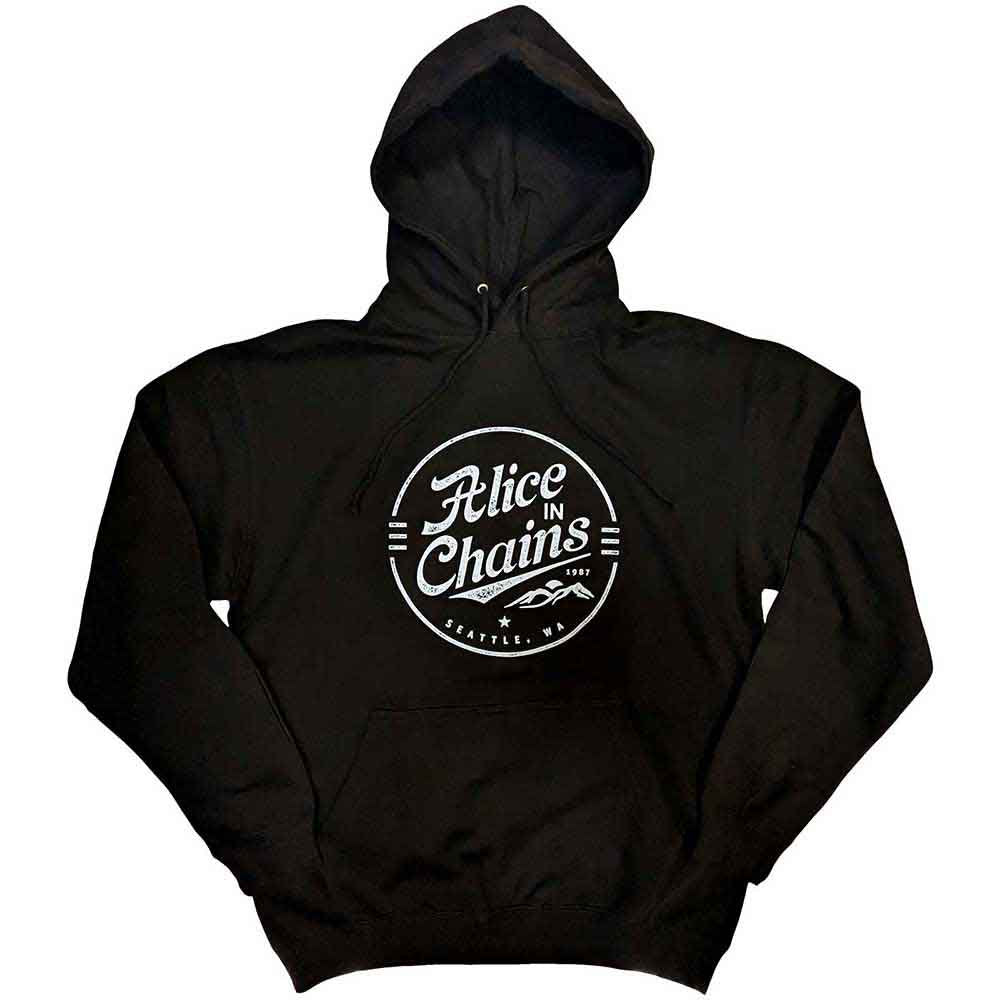 ALICE IN CHAINS - Circle Emblem Black Hoodie