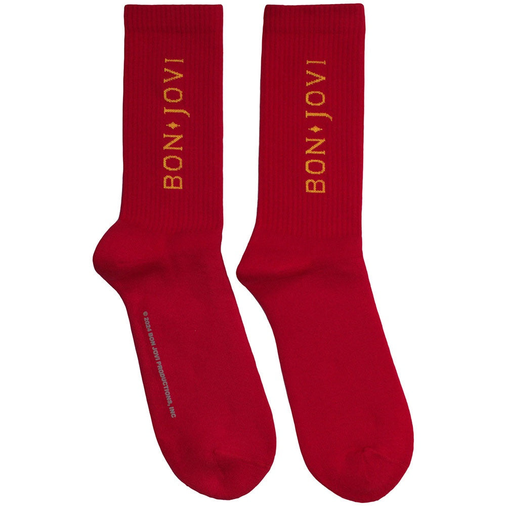 BON JOVI - Logo Red Socks (7-11)