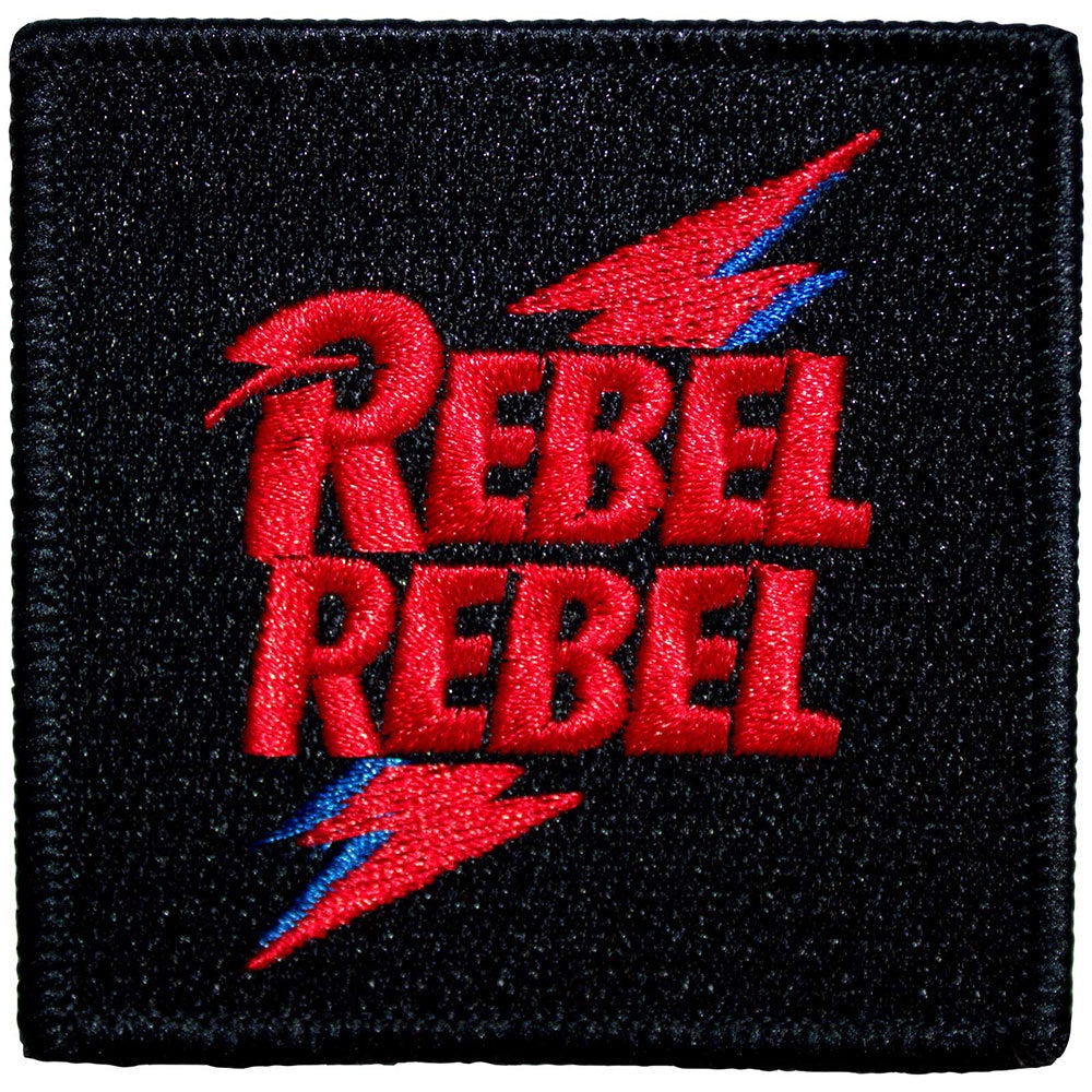 DAVID BOWIE - Rebel Rebel Pink & Blue Woven Patch