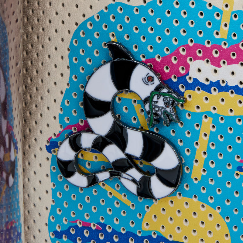 LOUNGEFLY : BEETLEJUICE - Handbook For The Recently Deceased Pin Trader Backpack