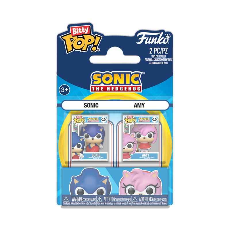 SONIC THE HEDGEHOG - Sonic & Amy Rose Funko Bitty Pop! 2-Pack