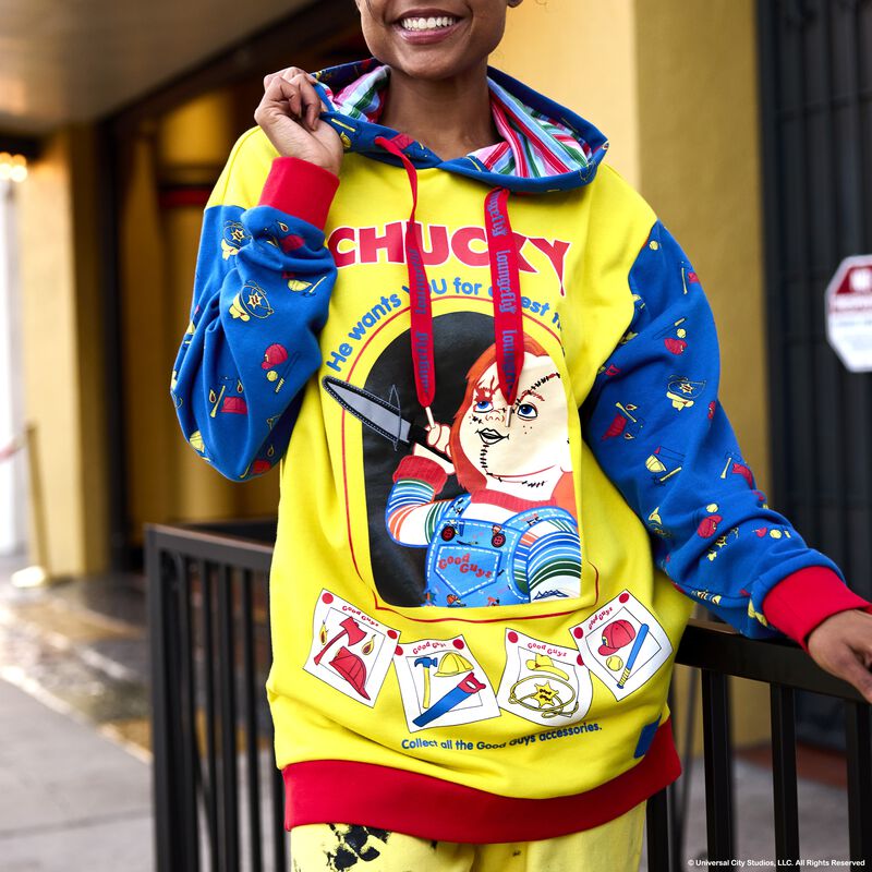 LOUNGEFLY : CHILD'S PLAY - Chucky Good Guys Colour Block Hoodie