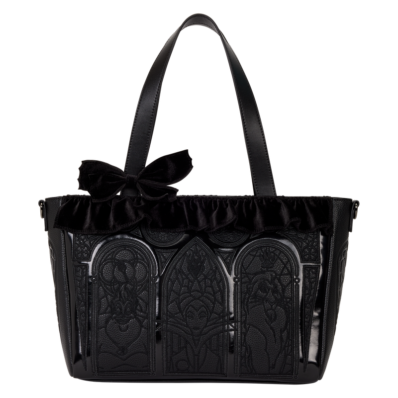 LOUNGEFLY : DISNEY - Villains Stained Glass Tote Crossbody Bag