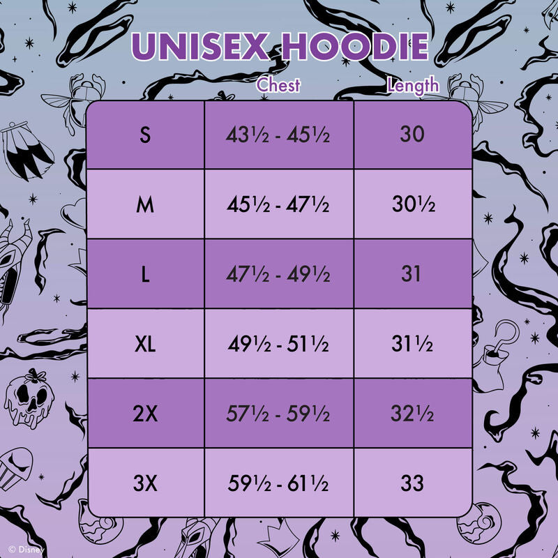 LOUNGEFLY : DISNEY - Villains Colour Black Hoodie