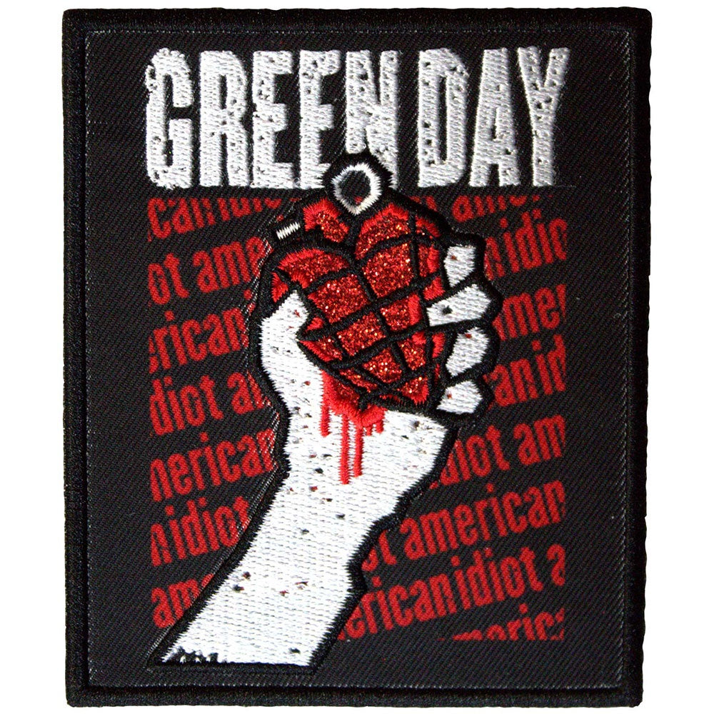 GREEN DAY - American Idiot Text Repeat Woven Patch