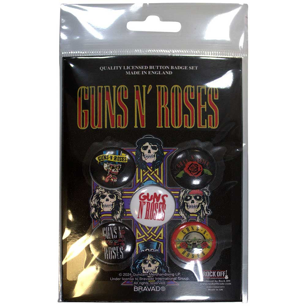 GUNS N' ROSES - Bullet Logo 2 Badge Pack