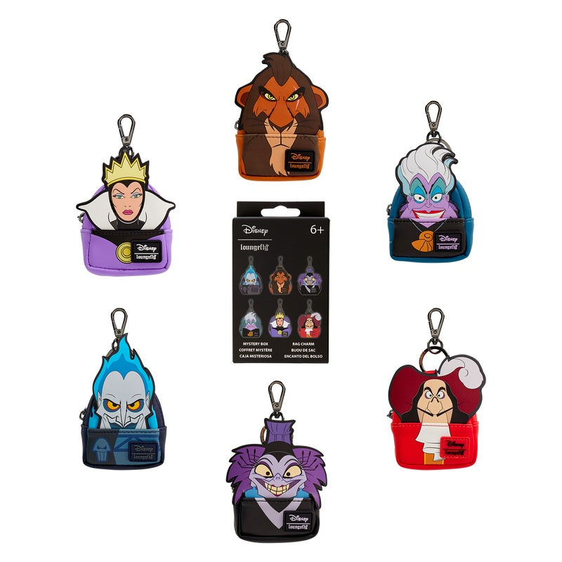 LOUNGEFLY : DISNEY - Villains Blind Box Mystery Bag Charm