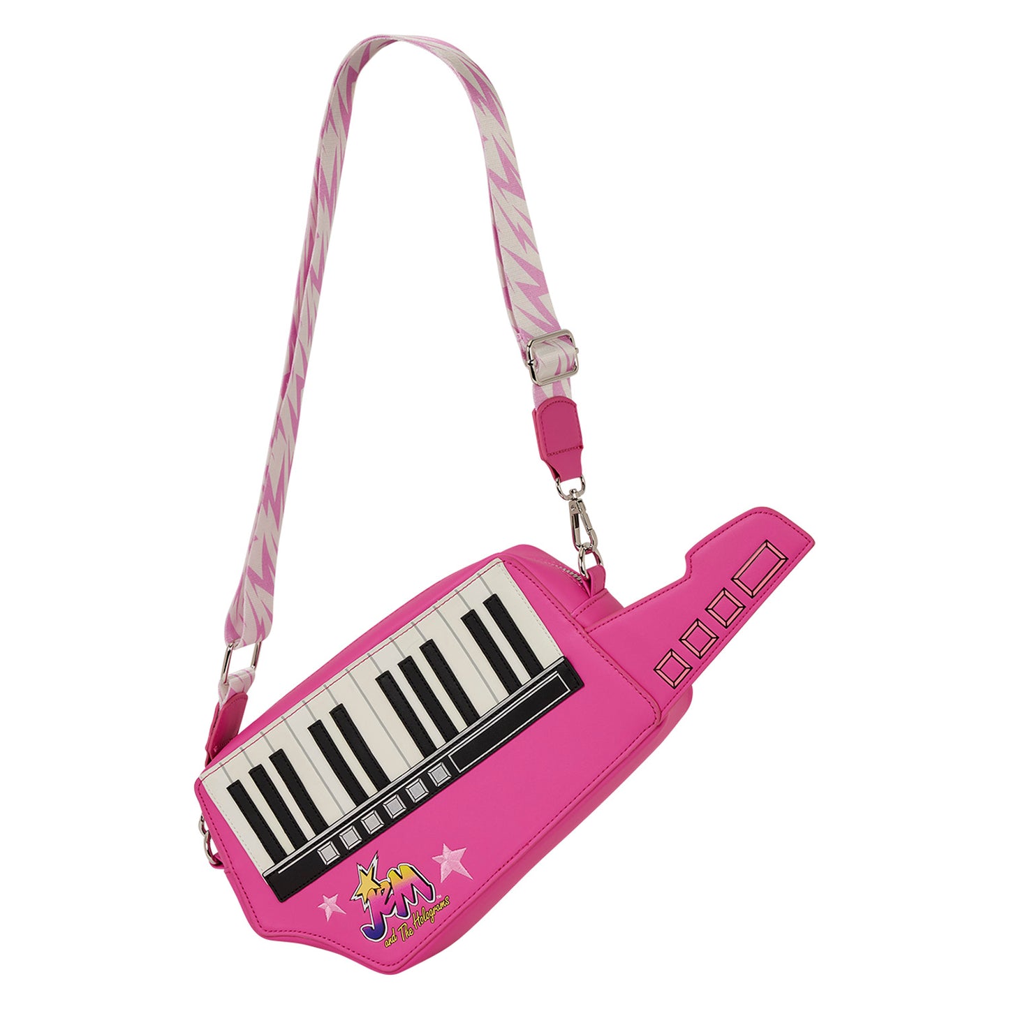 LOUNGEFLY : HASBRO - Jem & The Holograms Figural Keytar Crossbody Bag