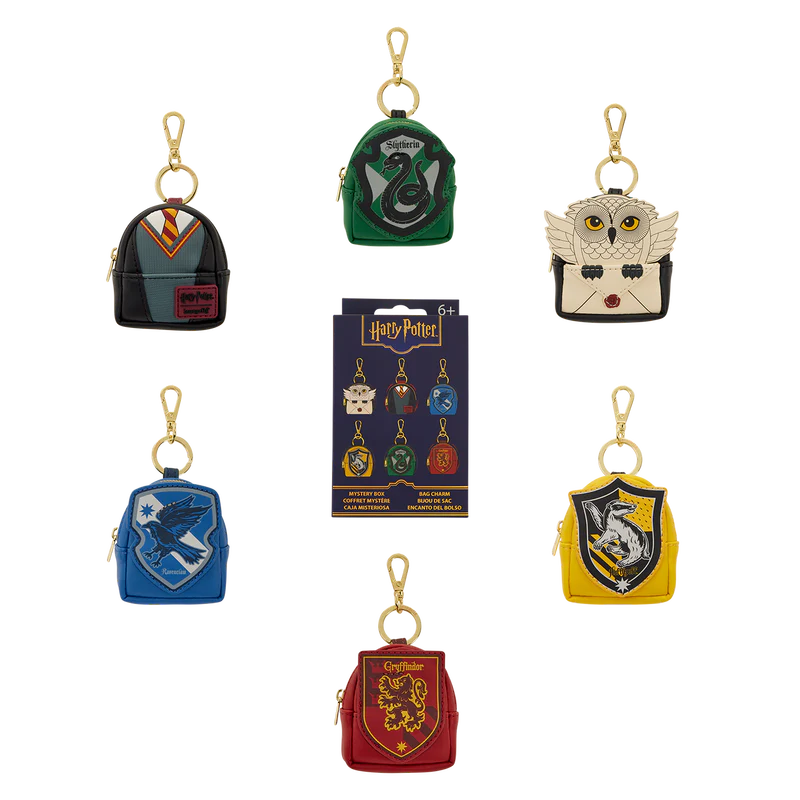 LOUNGEFLY : HARRY POTTER - Hogwarts Mystery Mini Backpack Keychain Charm