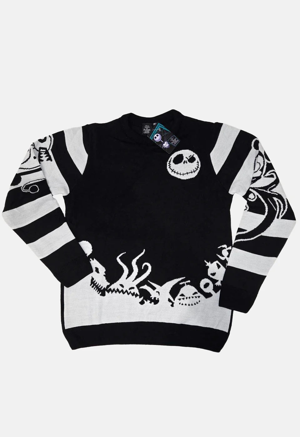 NIGHTMARE BEFORE CHRISTMAS - Jacks Monsters Striped Sleeve Jumper