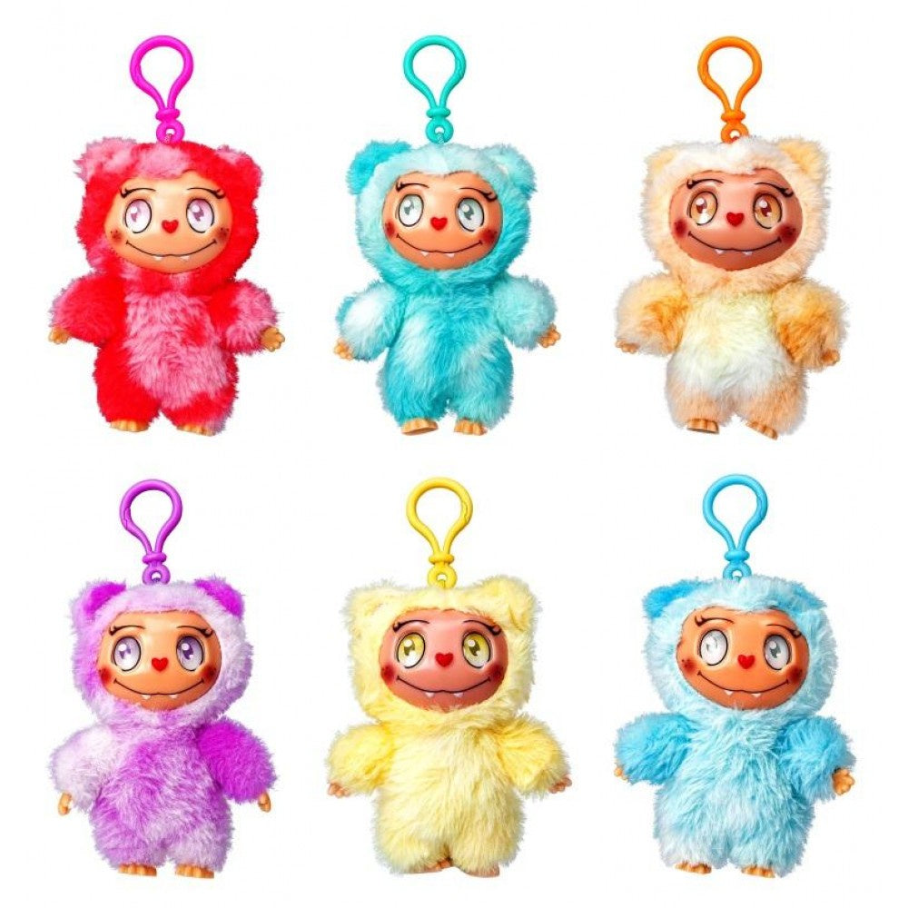 LUV-A-BOOS - Fluffy Monster Plush Bag Clip (1)