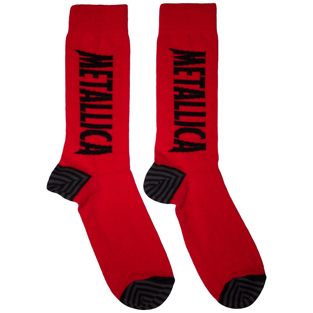 METALLICA - Stressed Logo Red Socks (6-11)