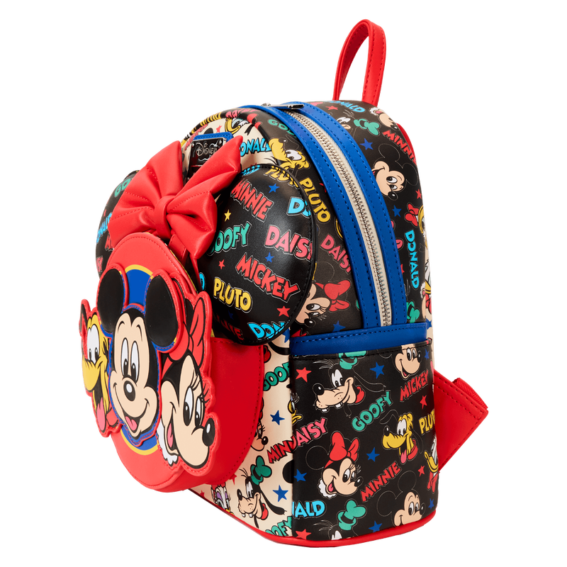 LOUNGEFLY : DISNEY - Mickey & Friends Classic All-Over Print Mini Backpack With Ear Headband