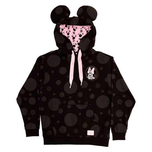 LOUNGEFLY : DISNEY - Minnie Mouse Floral Rock The Dots Hoodie