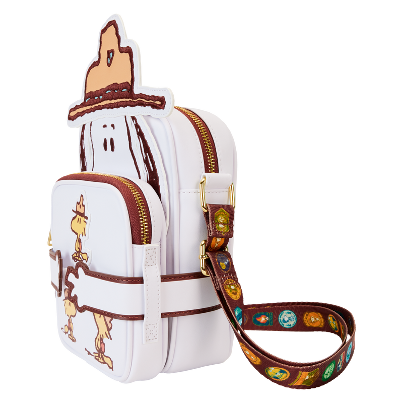 LOUNGEFLY : PEANUTS - 50th Anniversary Snoopy's Beagle Scouts Cosplay Crossbuddies Bag with Coin Bag