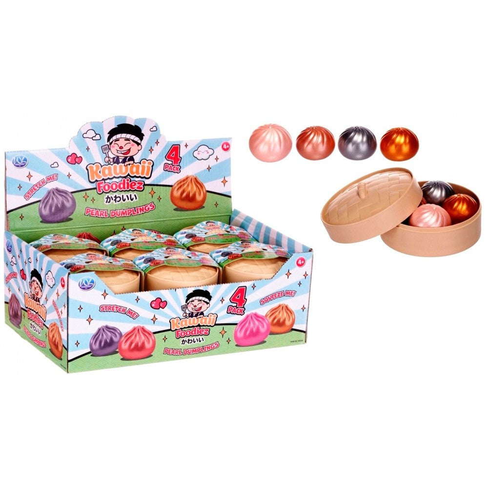 KAWAII FOODIEZ - Micro 3.5cm Pearl 4-Pack Squishy Dumpling (1)
