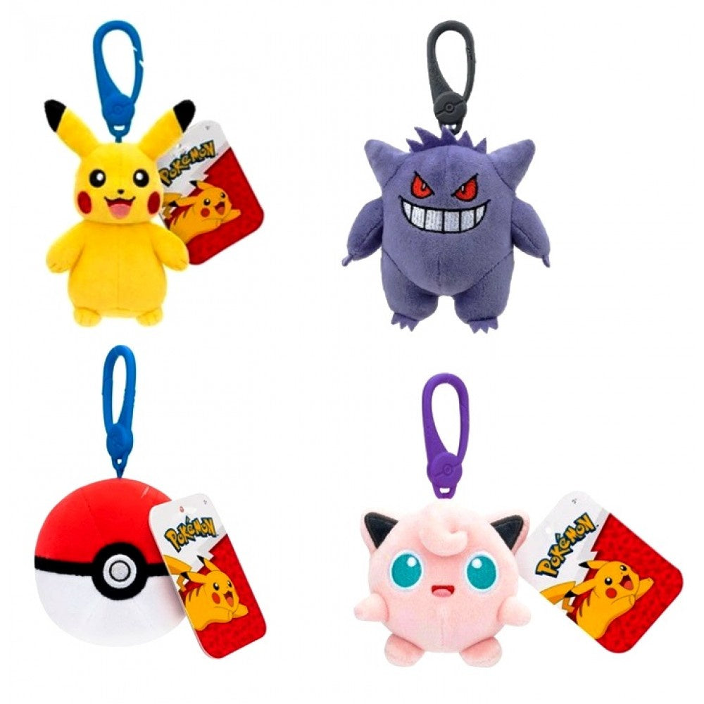 POKEMON - 3.5" Bag Clip / Keyring