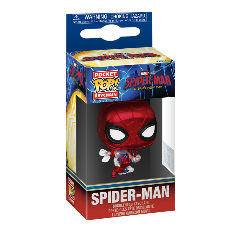 MARVEL : SPIDER-MAN BRAND NEW DAY - Spider-Man Metallic Funko Pocket Pop! Keychain