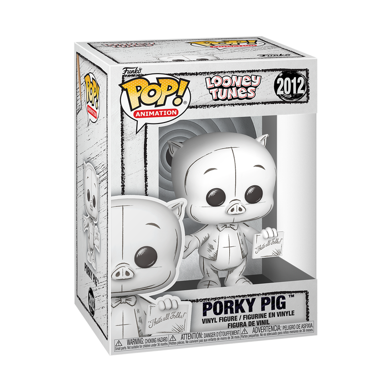 LOONEY TUNES - Porky Pig (Sketched Deco) #2012 Funko Pop!