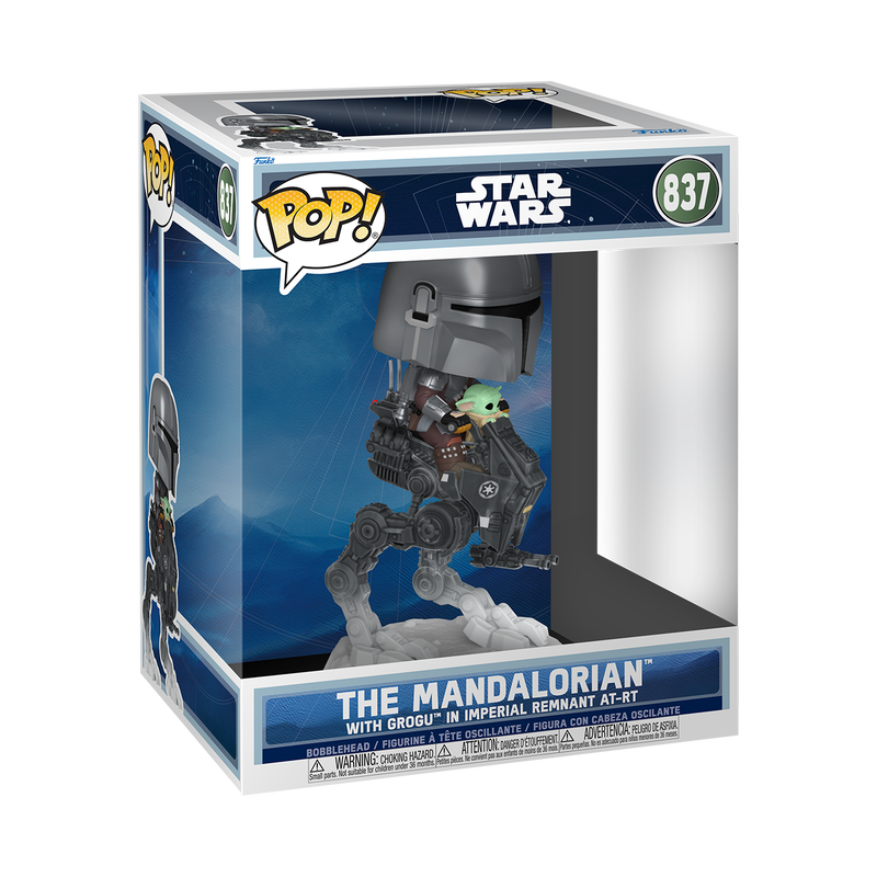 STAR WARS : MANDALORIAN - The Mandalorian with Grogu in Imperial Remnant AT-RT #837 Funko Pop! Rides