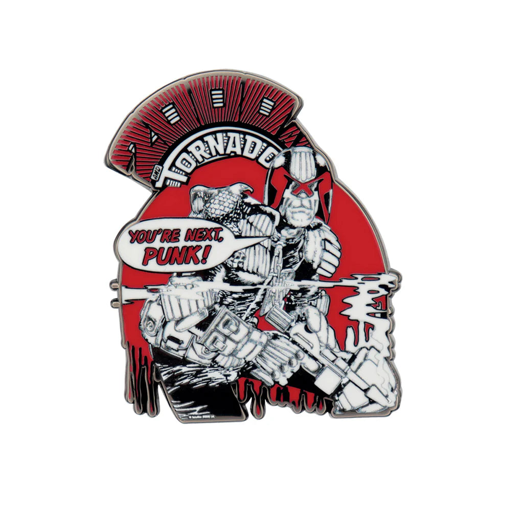 JUDGE DREDD - You're Next Punk Pin Badge
