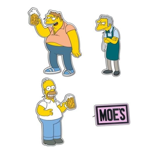SIMPSONS - Moe's Tavern Set Of 4 Pins