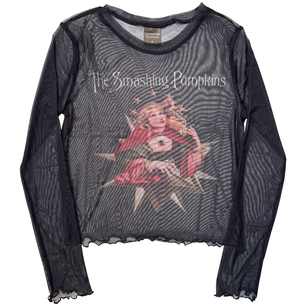 SMASHING PUMPKINS - Mellon Collie Navy Long Sleeve Mesh Crop Top