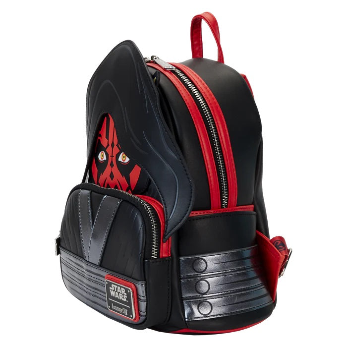 LOUNGEFLY : STAR WARS - Darth Maul Detachable Hood Mini Backpack