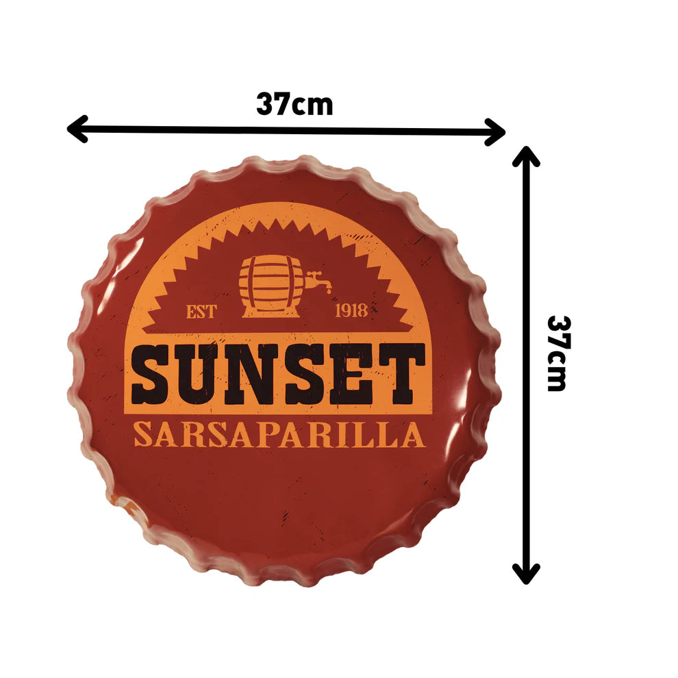FALLOUT - Sunset Saraparilla Bottle Cap Tin Sign