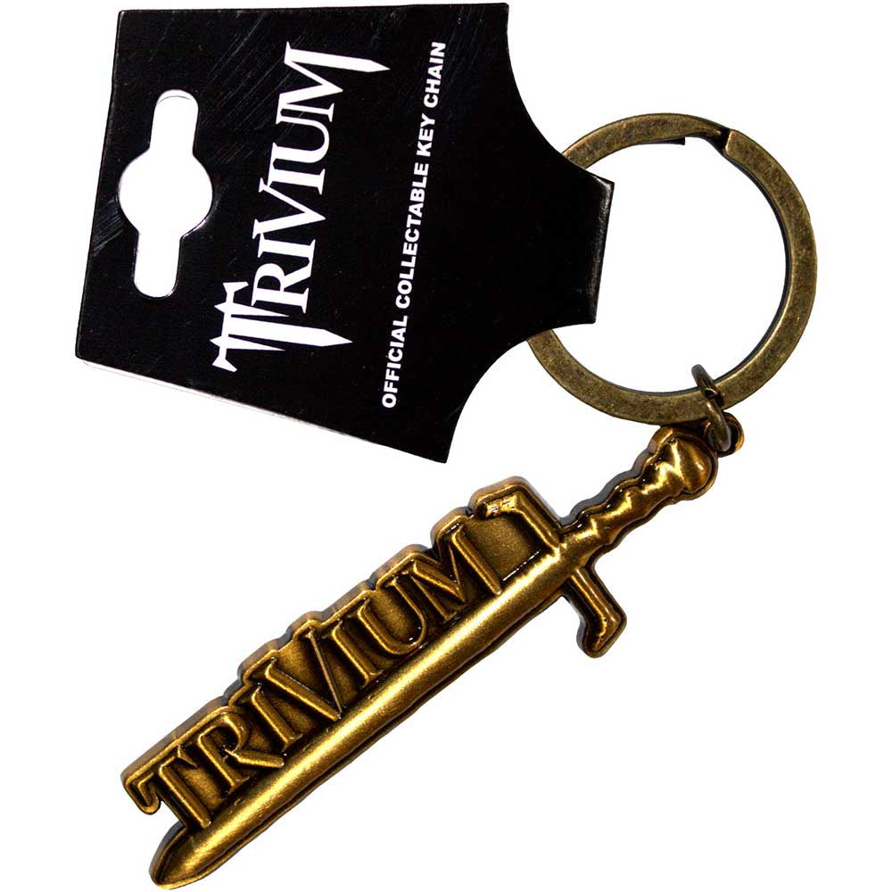TRIVIUM - Gold Sword Metal Keyring