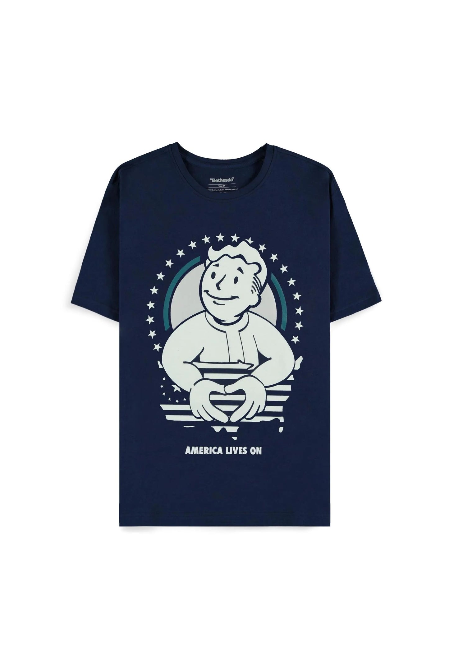 FALLOUT - America Lives On Navy T-Shirt